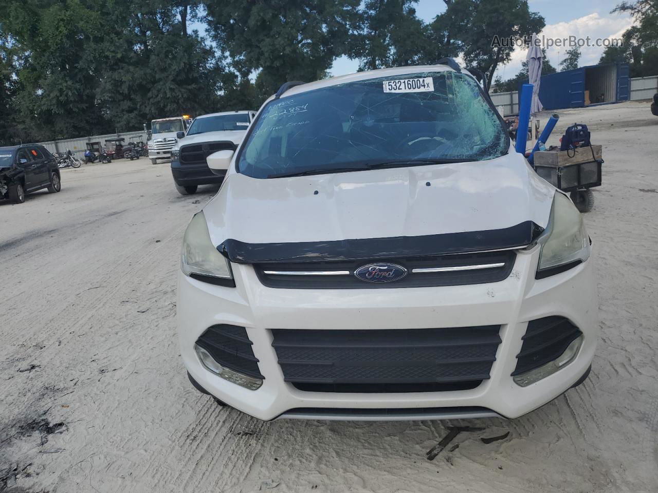 2014 Ford Escape Se White vin: 1FMCU9GX7EUB83160