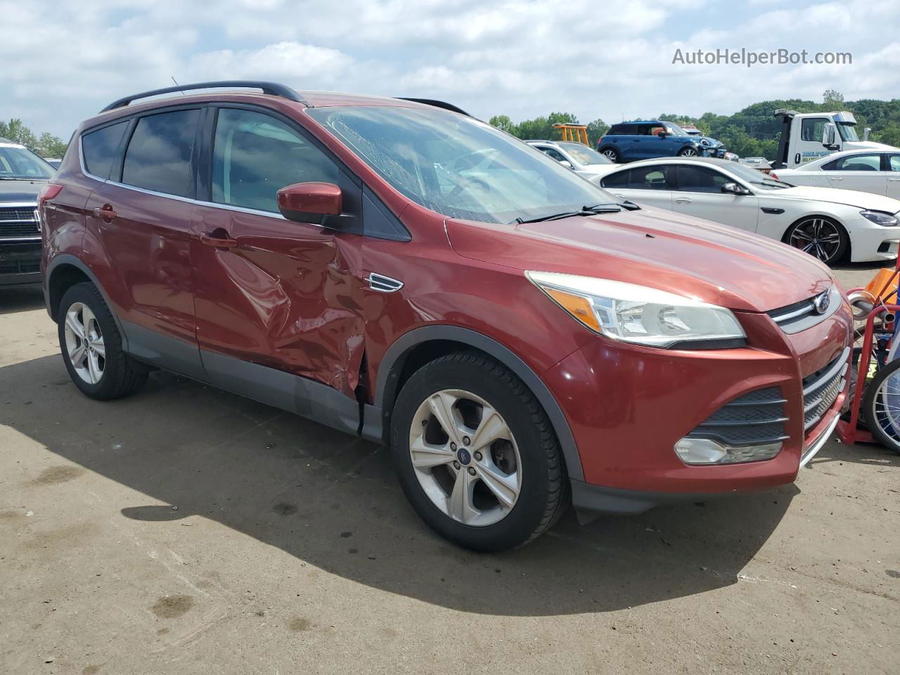 2014 Ford Escape Se Orange vin: 1FMCU9GX7EUB90559