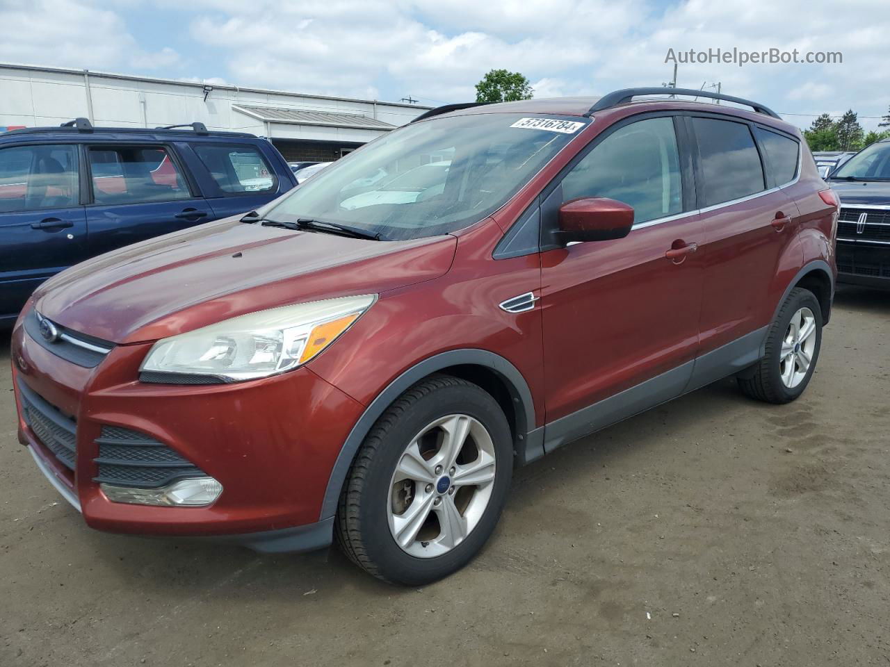 2014 Ford Escape Se Orange vin: 1FMCU9GX7EUB90559