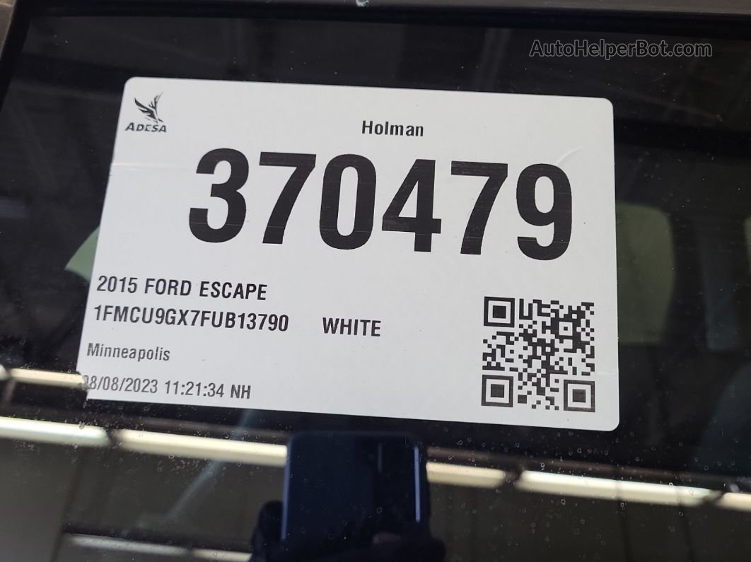 2015 Ford Escape Se Неизвестно vin: 1FMCU9GX7FUB13790