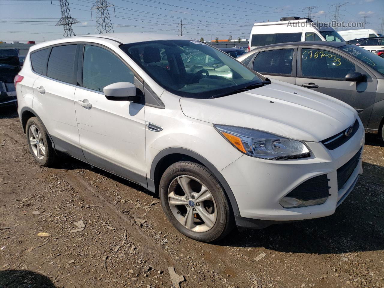 2014 Ford Escape Se White vin: 1FMCU9GX8EUA65621