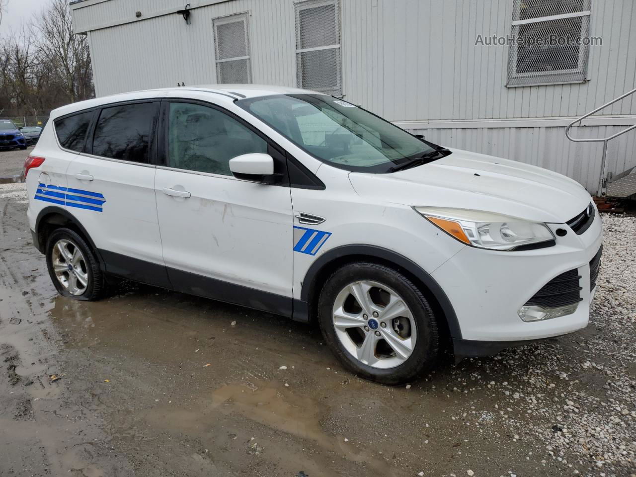 2014 Ford Escape Se White vin: 1FMCU9GX9EUC01089