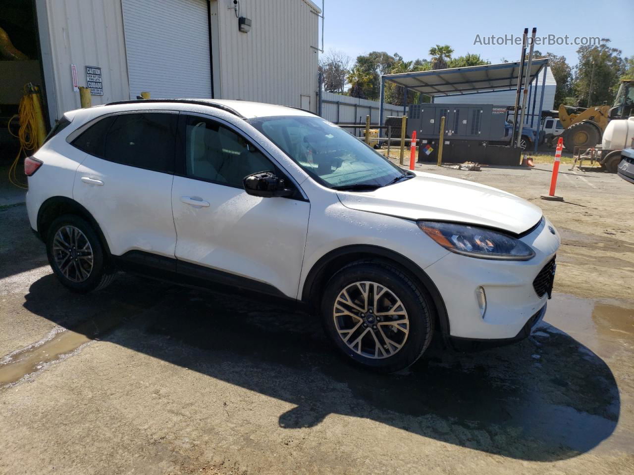 2021 Ford Escape Sel White vin: 1FMCU9H62MUA51461