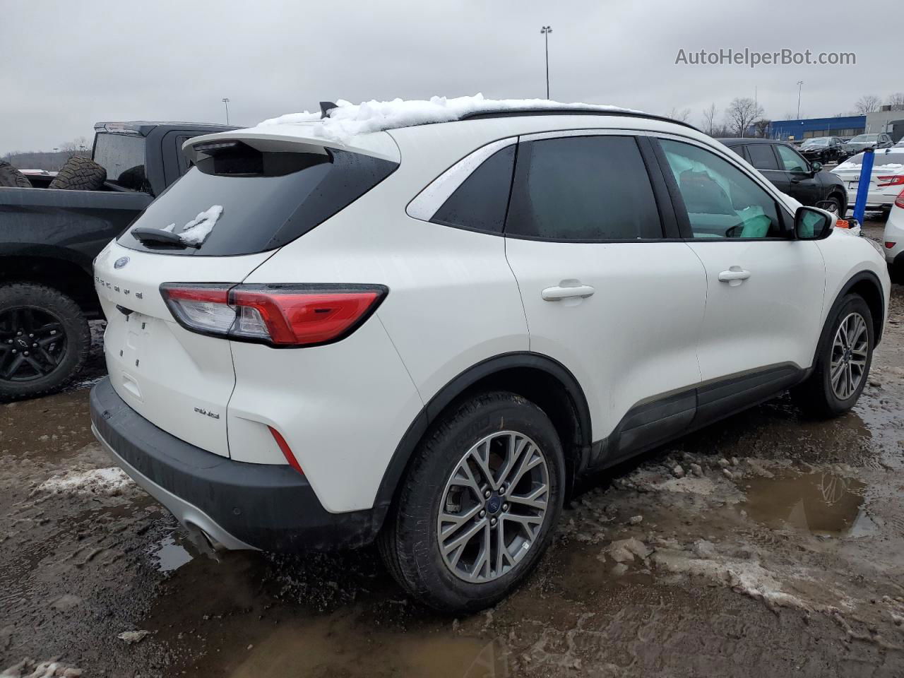 2021 Ford Escape Sel Белый vin: 1FMCU9H64MUA91508