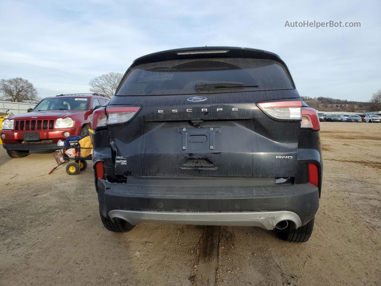 2021 Ford Escape Sel Black vin: 1FMCU9H65MUB11152