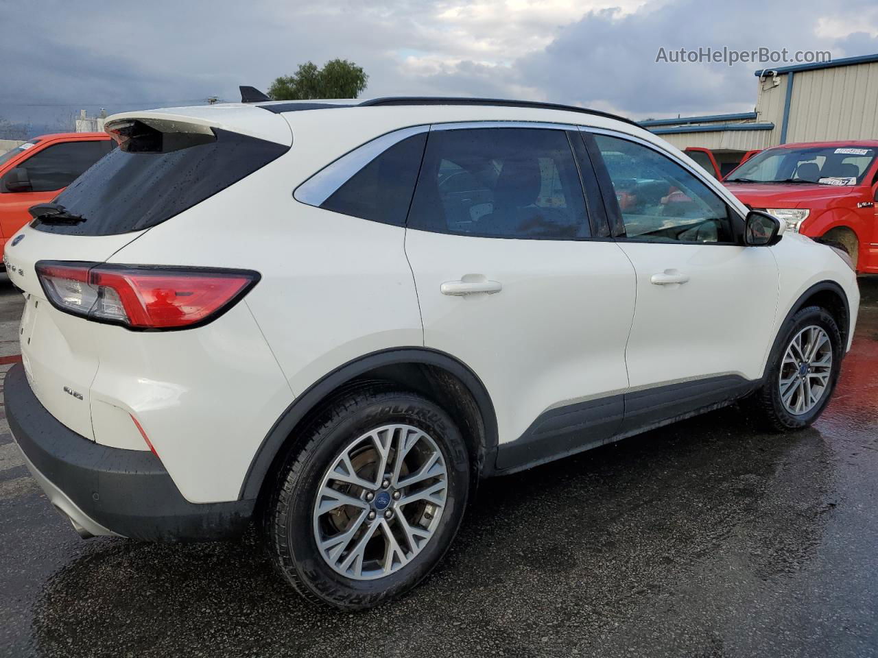 2021 Ford Escape Sel White vin: 1FMCU9H68MUA51285