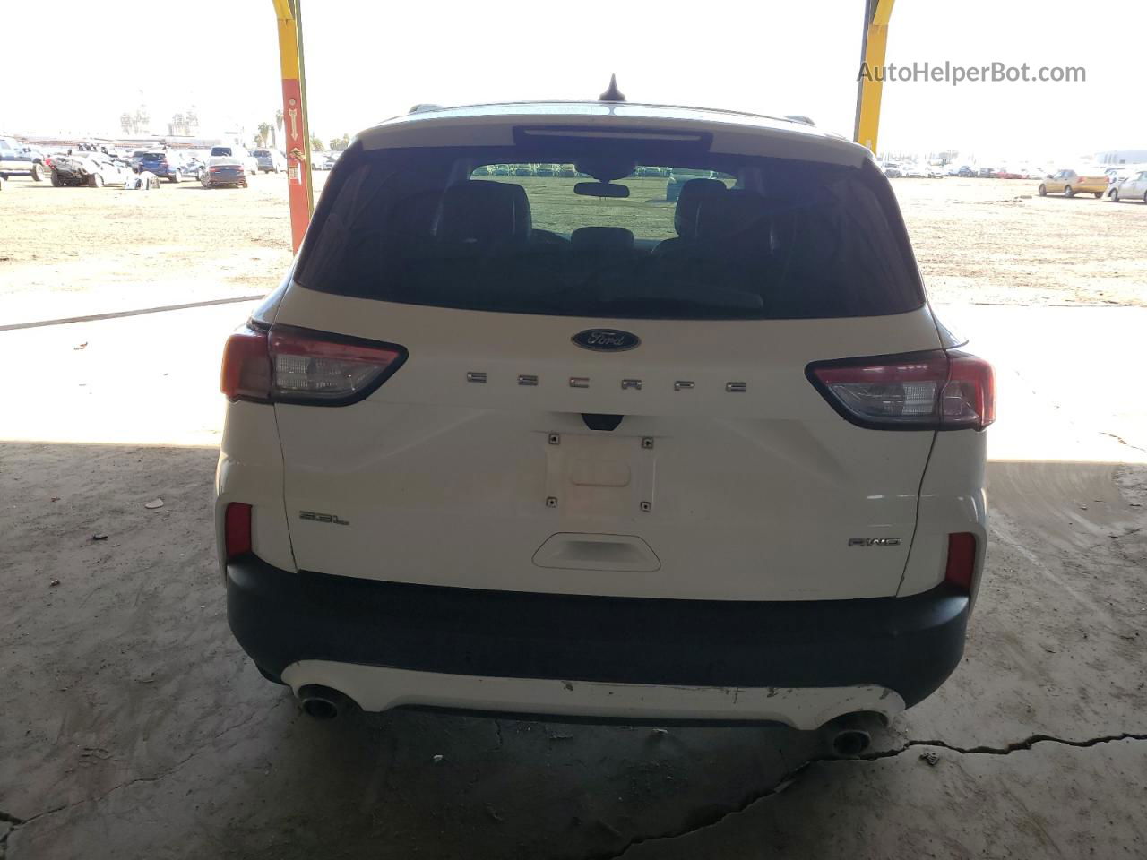 2021 Ford Escape Sel White vin: 1FMCU9H68MUA64781