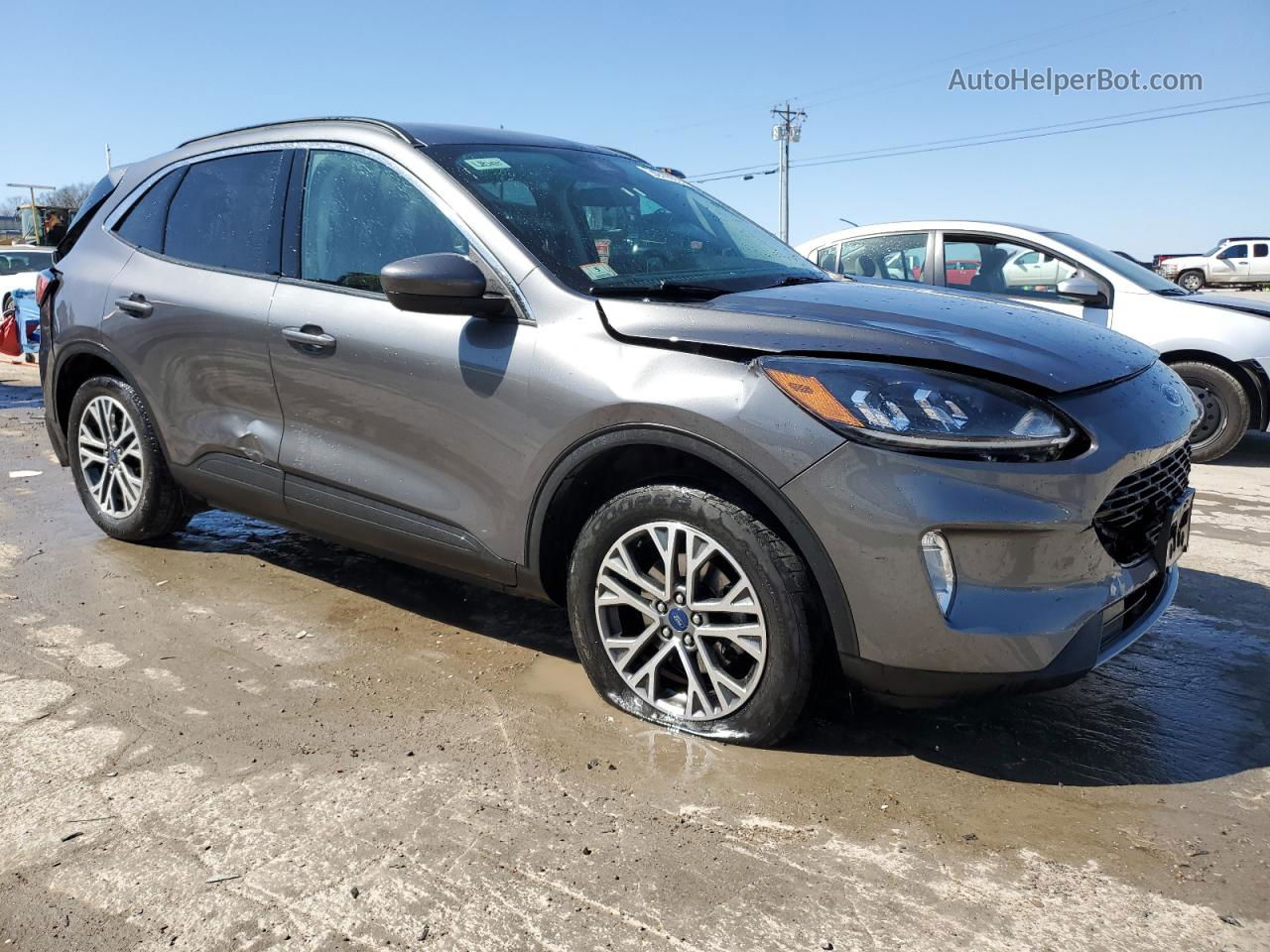 2021 Ford Escape Sel Серый vin: 1FMCU9H69MUA65177