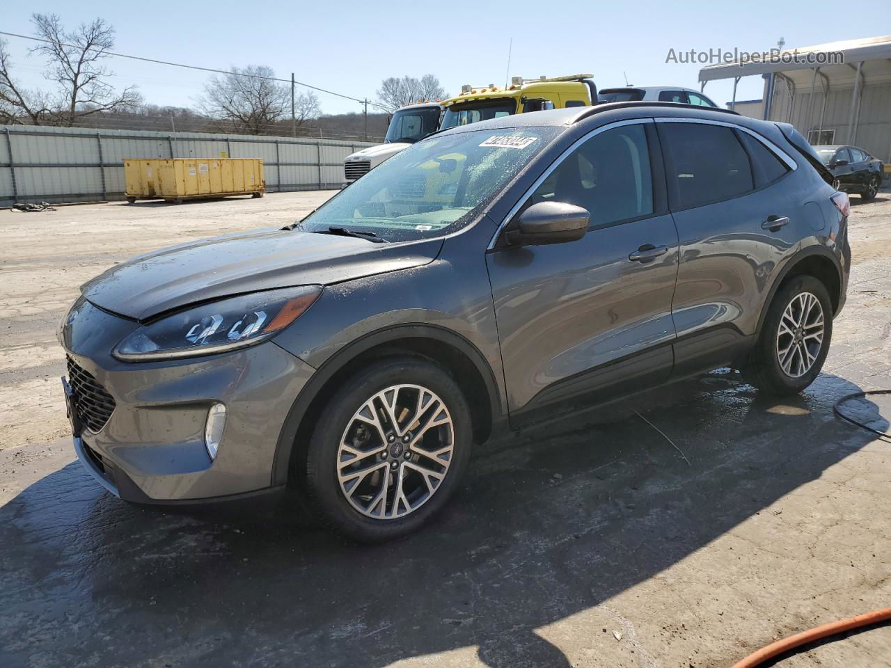 2021 Ford Escape Sel Gray vin: 1FMCU9H69MUA65177