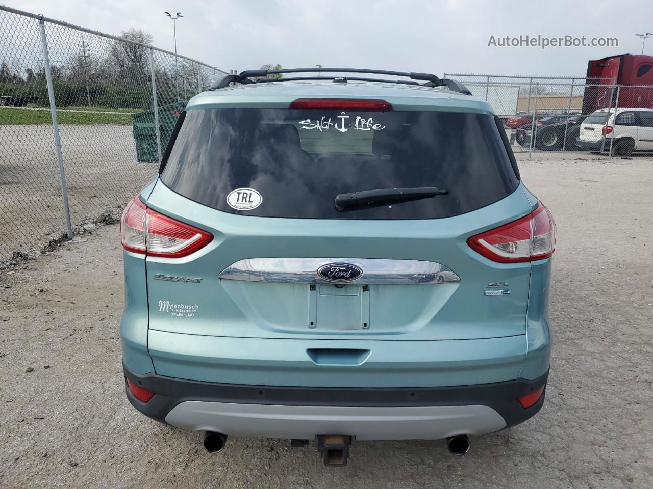 2013 Ford Escape Sel Turquoise vin: 1FMCU9H91DUA03735