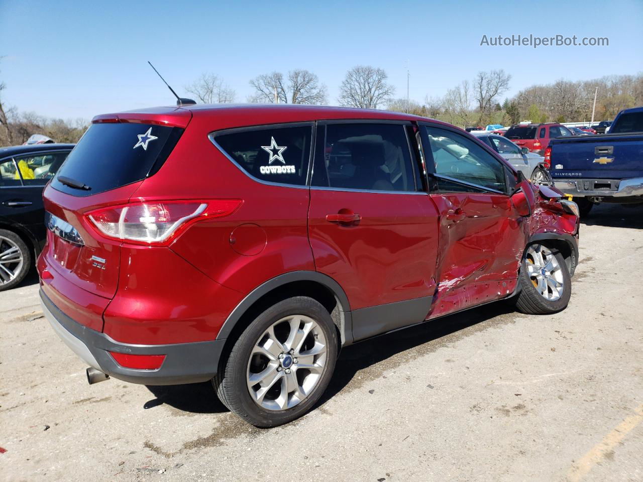 2013 Ford Escape Sel Red vin: 1FMCU9H91DUA61117