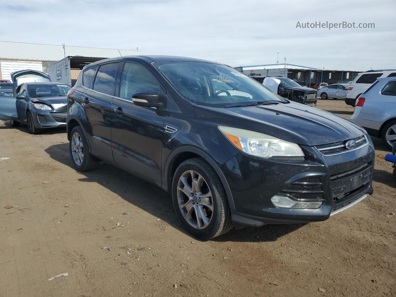 2013 Ford Escape Sel Черный vin: 1FMCU9H91DUC72155