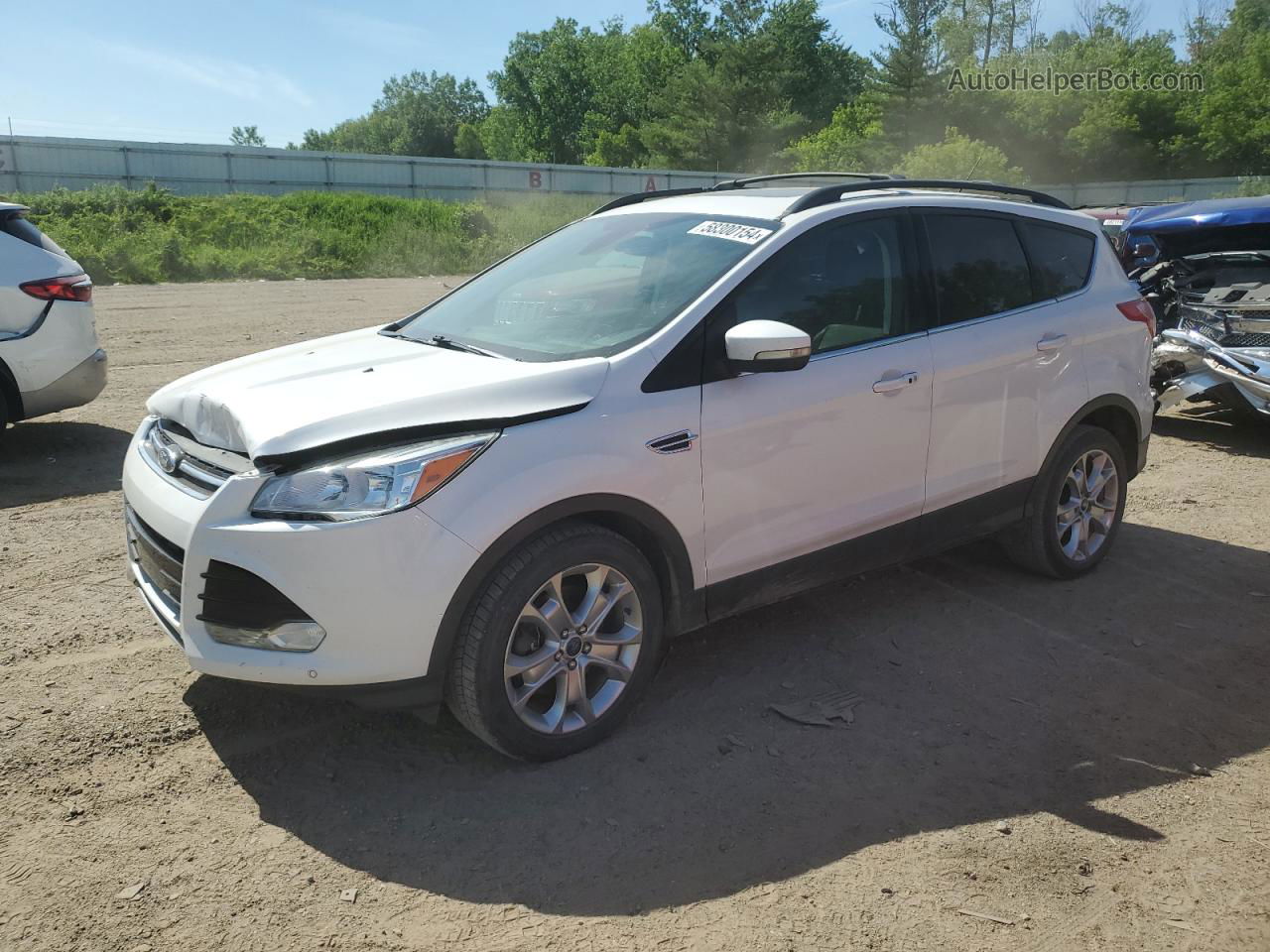 2013 Ford Escape Sel White vin: 1FMCU9H92DUB26847