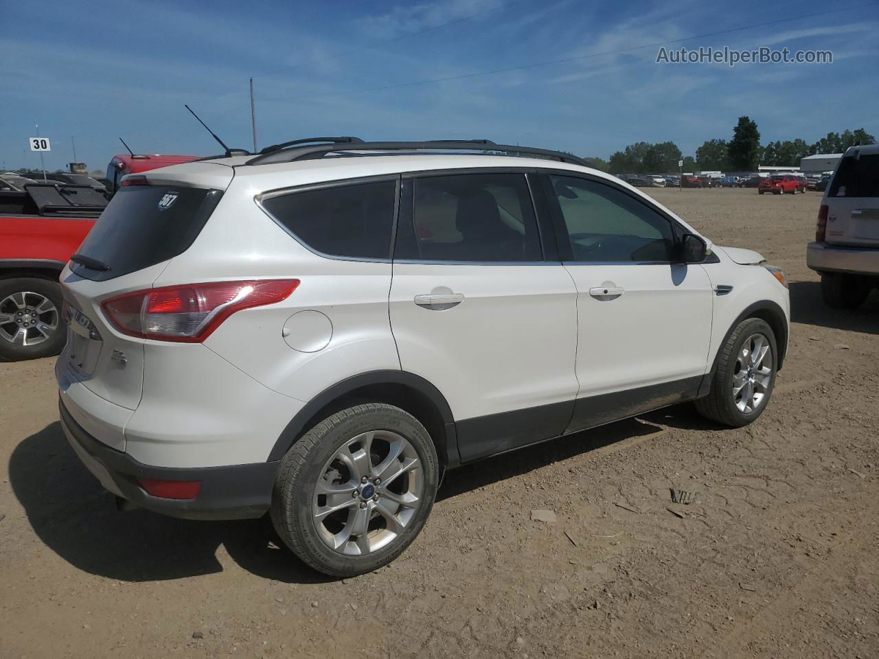 2013 Ford Escape Sel White vin: 1FMCU9H92DUB26847