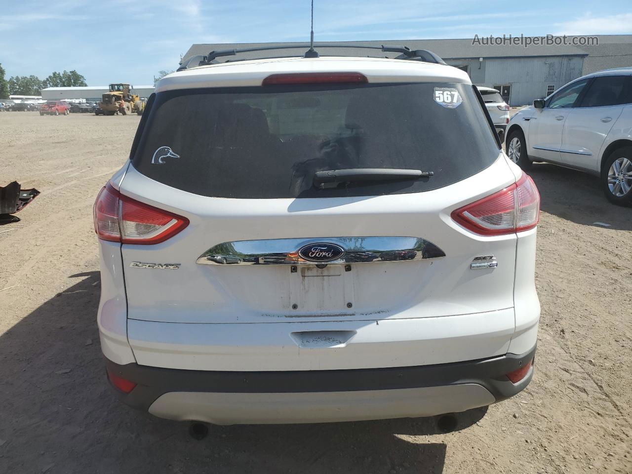 2013 Ford Escape Sel White vin: 1FMCU9H92DUB26847