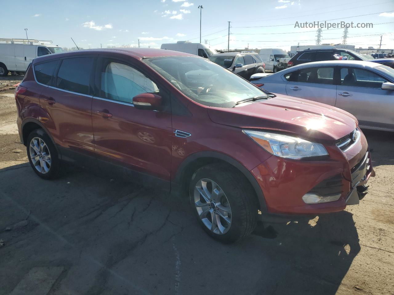 2013 Ford Escape Sel Red vin: 1FMCU9H93DUC63599