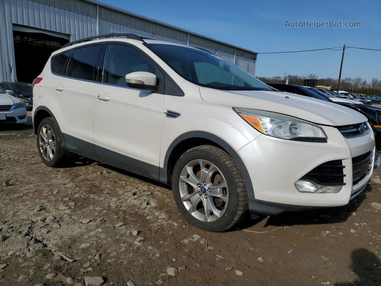 2013 Ford Escape Sel White vin: 1FMCU9H95DUA98686