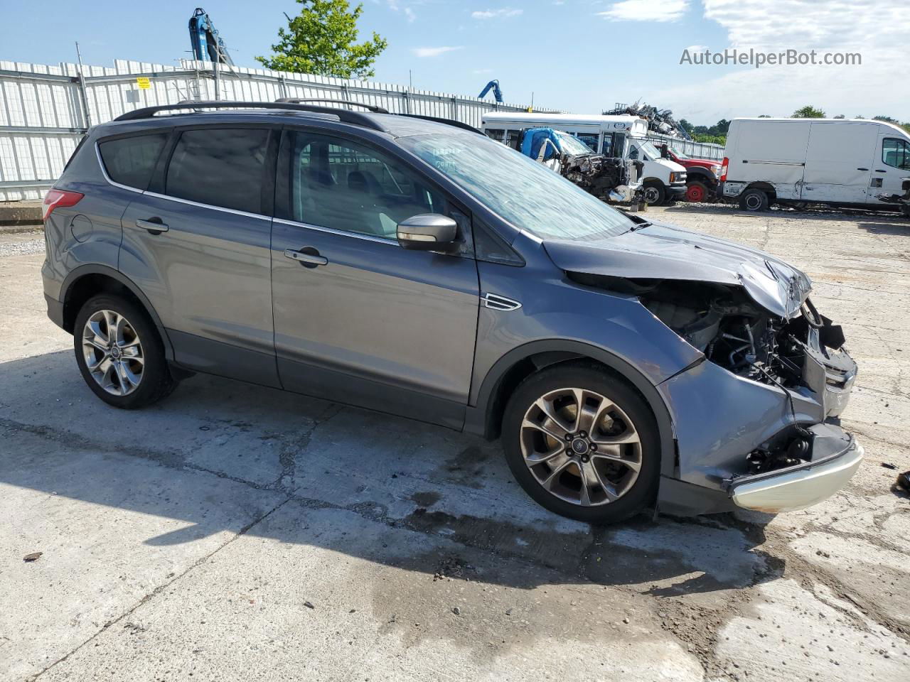 2013 Ford Escape Sel Gray vin: 1FMCU9H95DUC22231