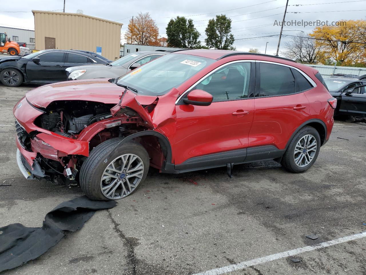 2021 Ford Escape Sel Red vin: 1FMCU9H95MUA35393