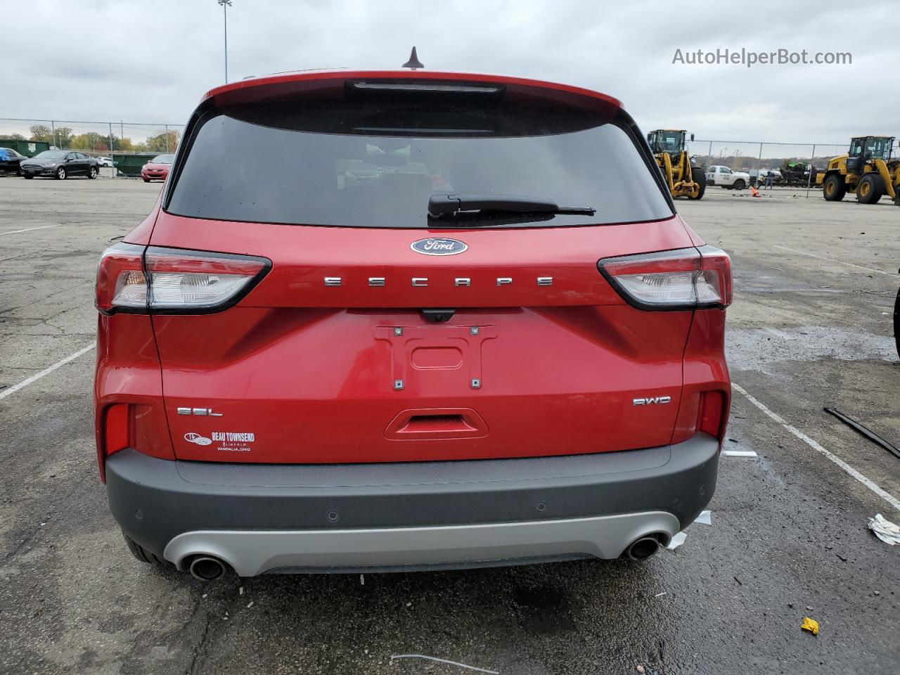 2021 Ford Escape Sel Red vin: 1FMCU9H95MUA35393