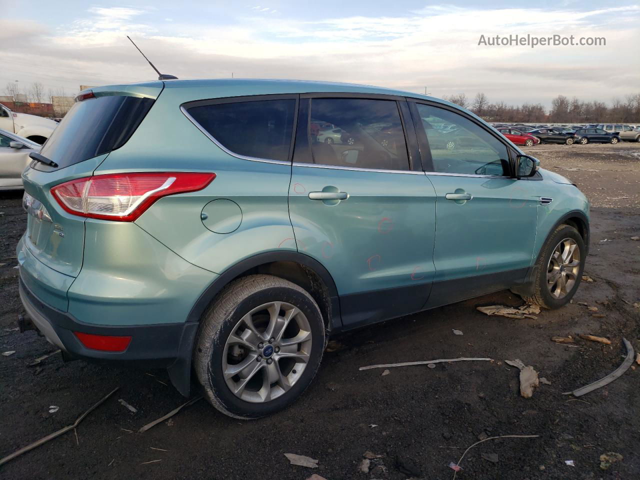 2013 Ford Escape Sel Turquoise vin: 1FMCU9H96DUB53162