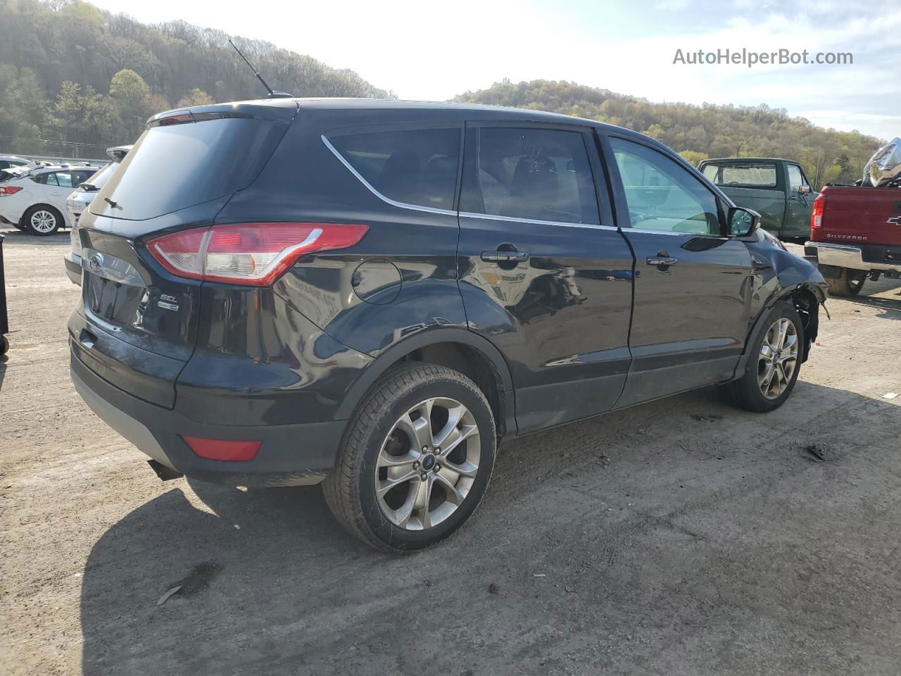 2013 Ford Escape Sel Черный vin: 1FMCU9H97DUD72941