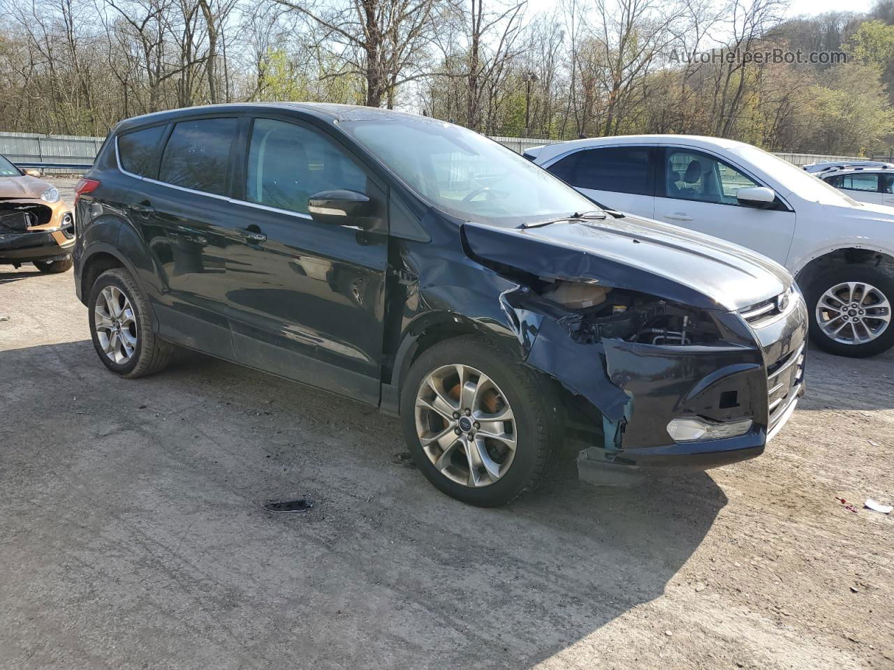 2013 Ford Escape Sel Черный vin: 1FMCU9H97DUD72941