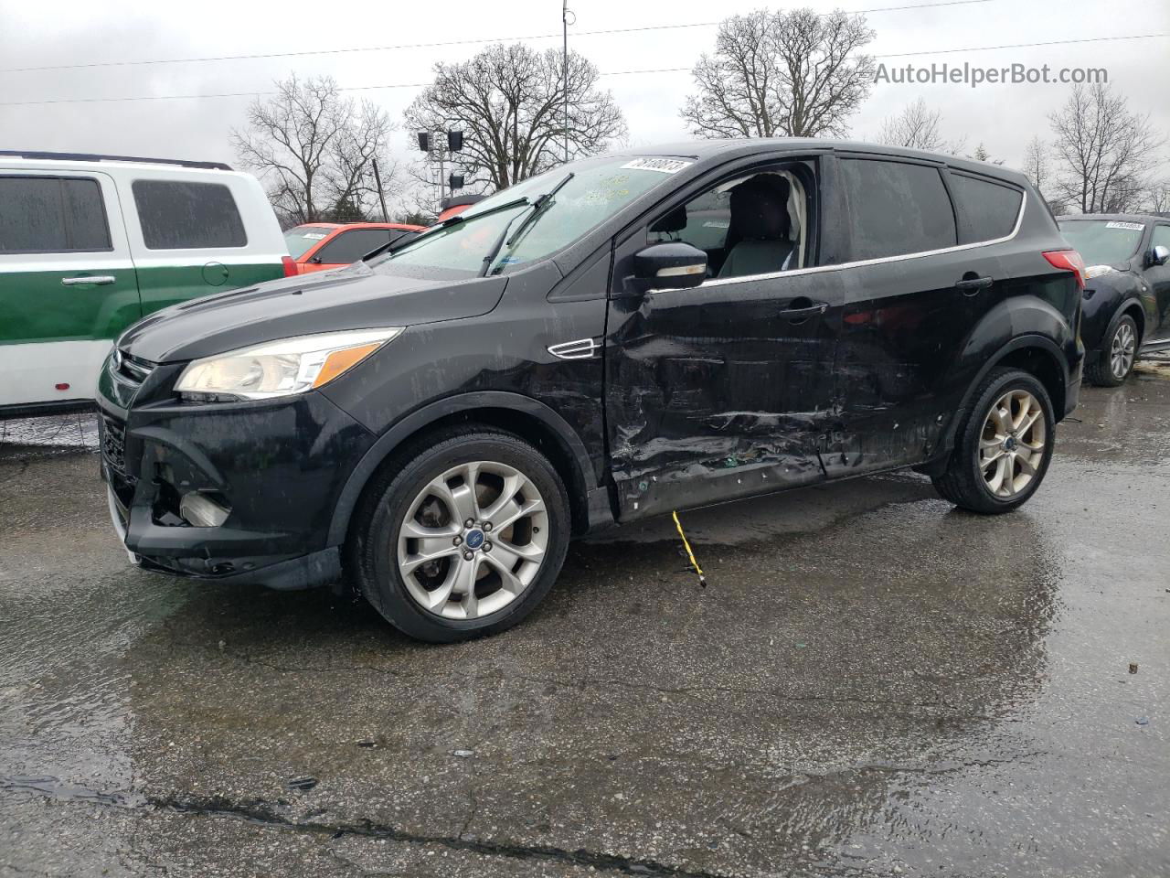 2013 Ford Escape Sel Черный vin: 1FMCU9H99DUA48700