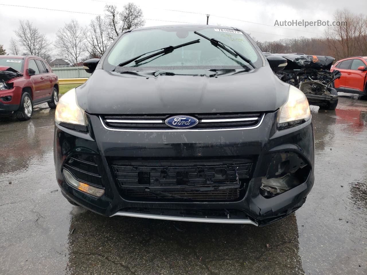 2013 Ford Escape Sel Черный vin: 1FMCU9H99DUA48700