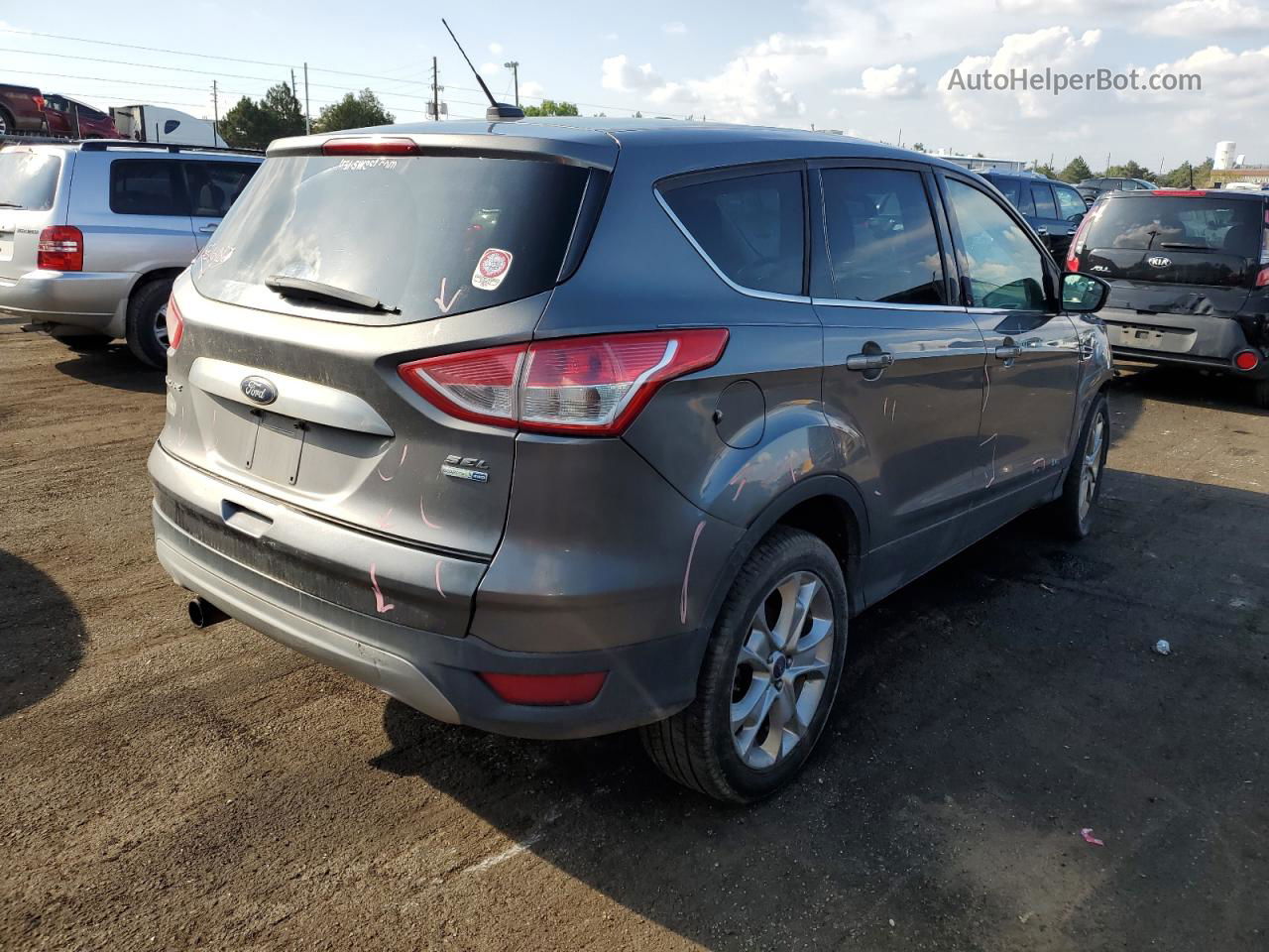 2013 Ford Escape Sel Silver vin: 1FMCU9H9XDUA25359