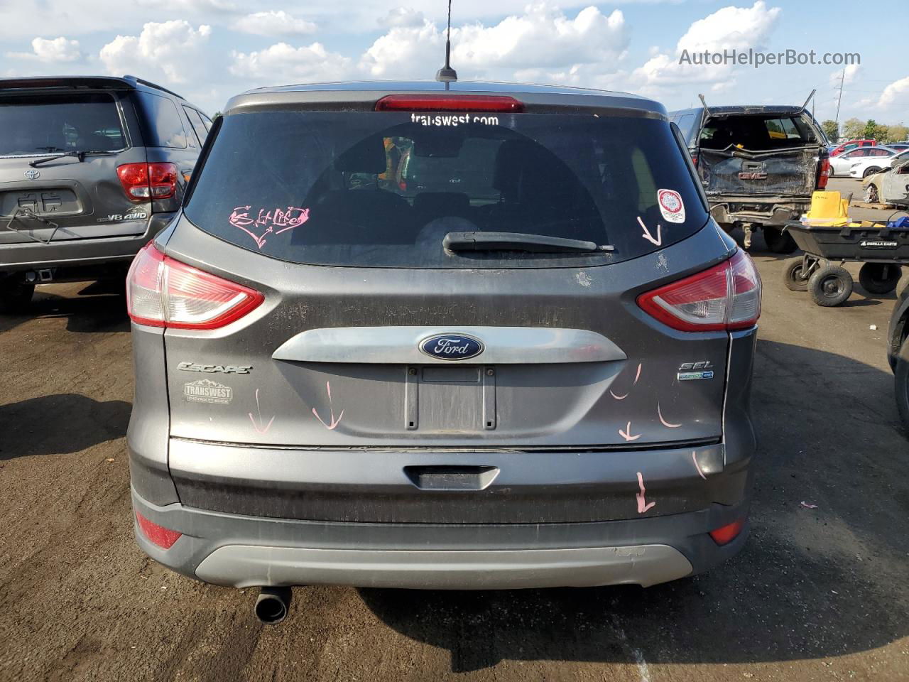 2013 Ford Escape Sel Silver vin: 1FMCU9H9XDUA25359