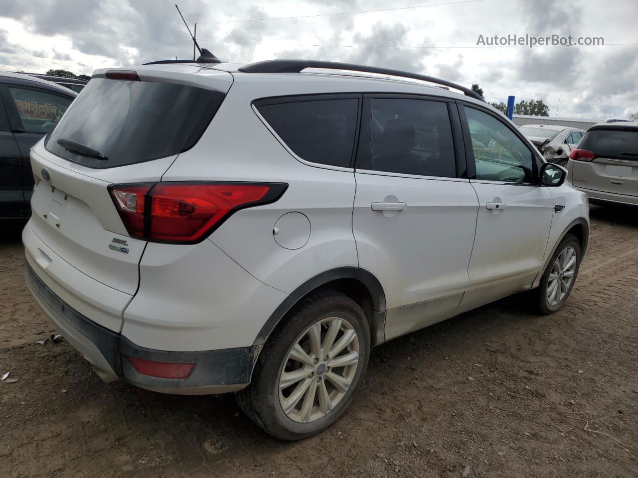 2019 Ford Escape Sel White vin: 1FMCU9HD0KUA56847