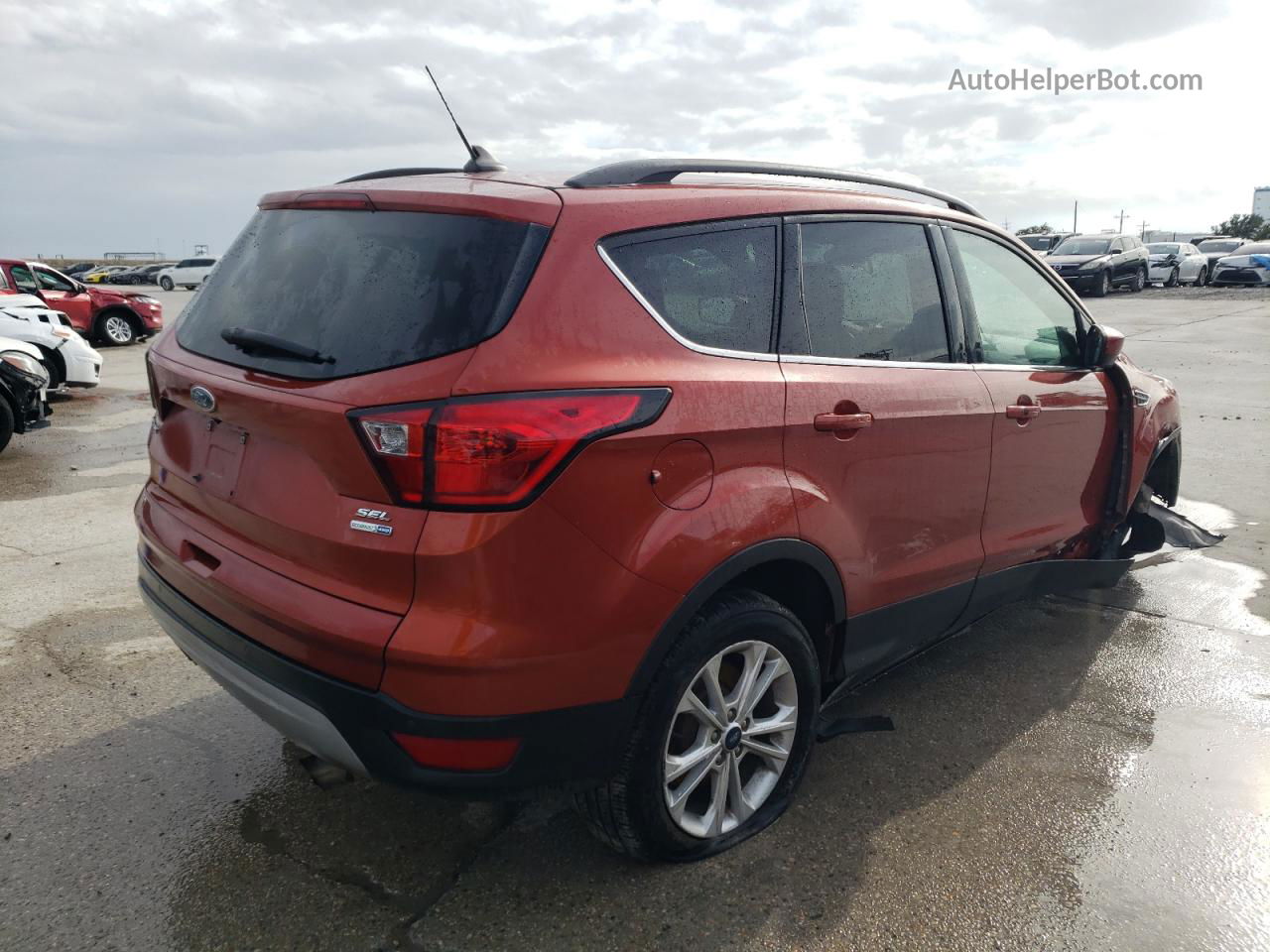 2019 Ford Escape Sel Orange vin: 1FMCU9HD1KUA49213