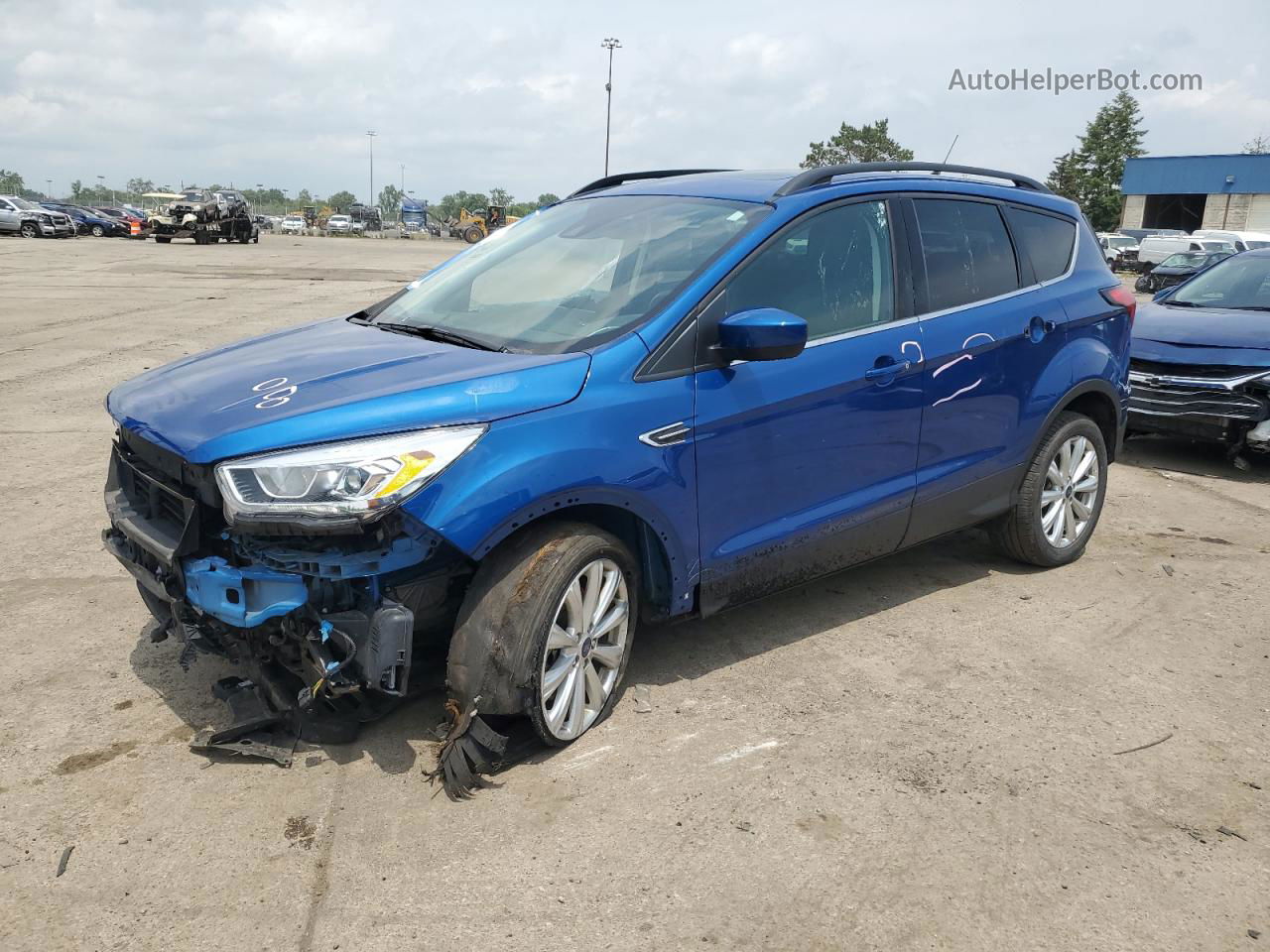 2019 Ford Escape Sel Blue vin: 1FMCU9HD5KUB54319