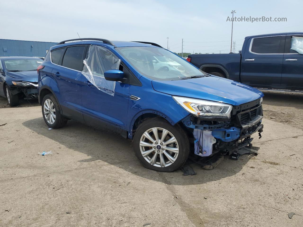 2019 Ford Escape Sel Blue vin: 1FMCU9HD5KUB54319