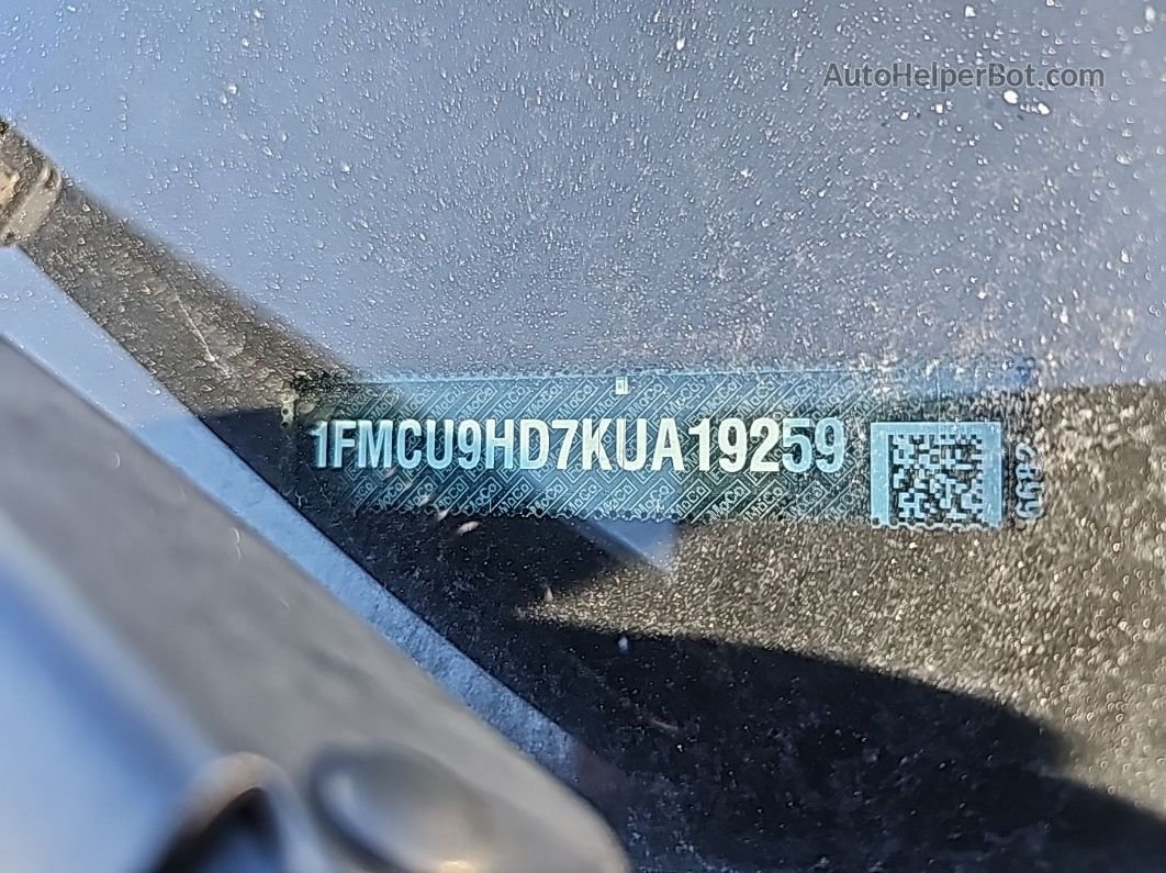 2019 Ford Escape Sel vin: 1FMCU9HD7KUA19259