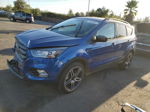 2019 Ford Escape Sel Синий vin: 1FMCU9HD8KUC58075