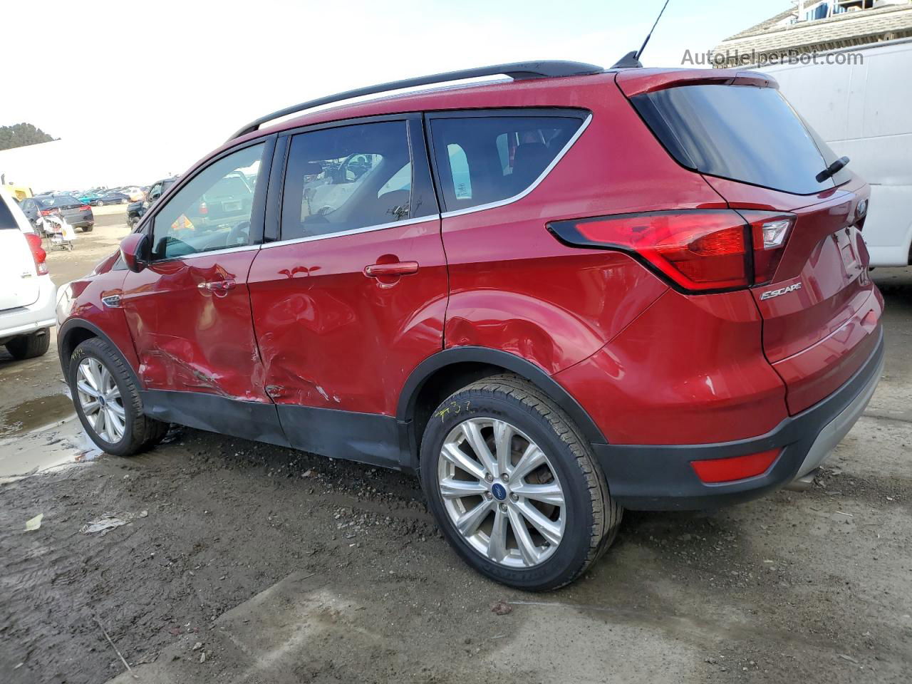 2019 Ford Escape Sel Burgundy vin: 1FMCU9HD9KUA52215