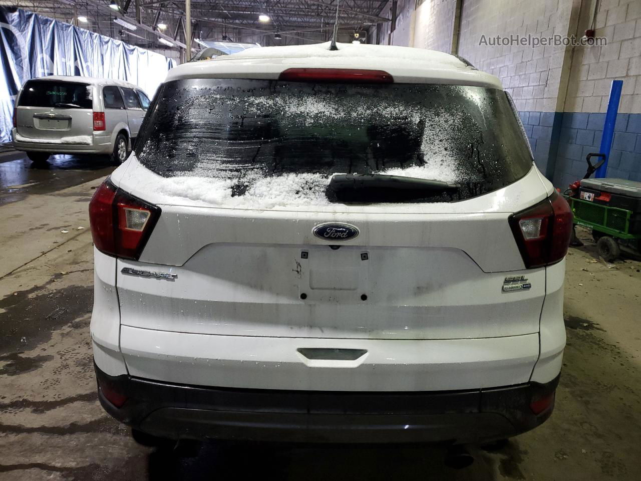 2019 Ford Escape Sel White vin: 1FMCU9HDXKUA15691