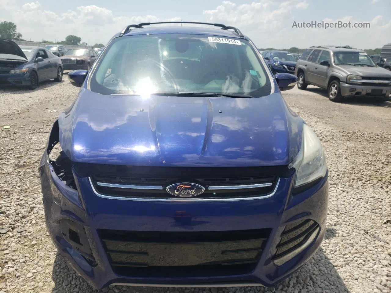 2013 Ford Escape Sel Синий vin: 1FMCU9HX3DUB39525