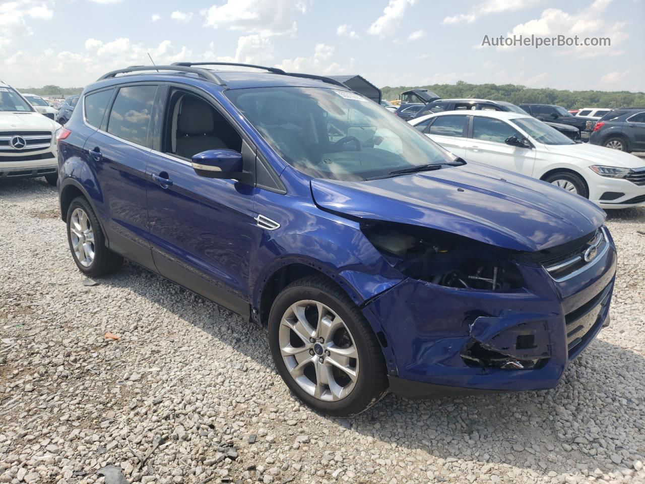 2013 Ford Escape Sel Синий vin: 1FMCU9HX3DUB39525