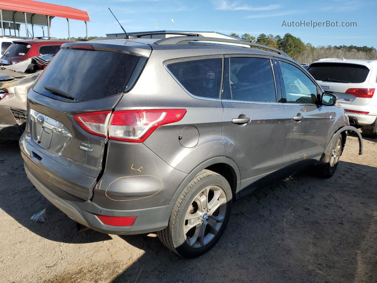 2013 Ford Escape Sel Gray vin: 1FMCU9HX6DUB76147