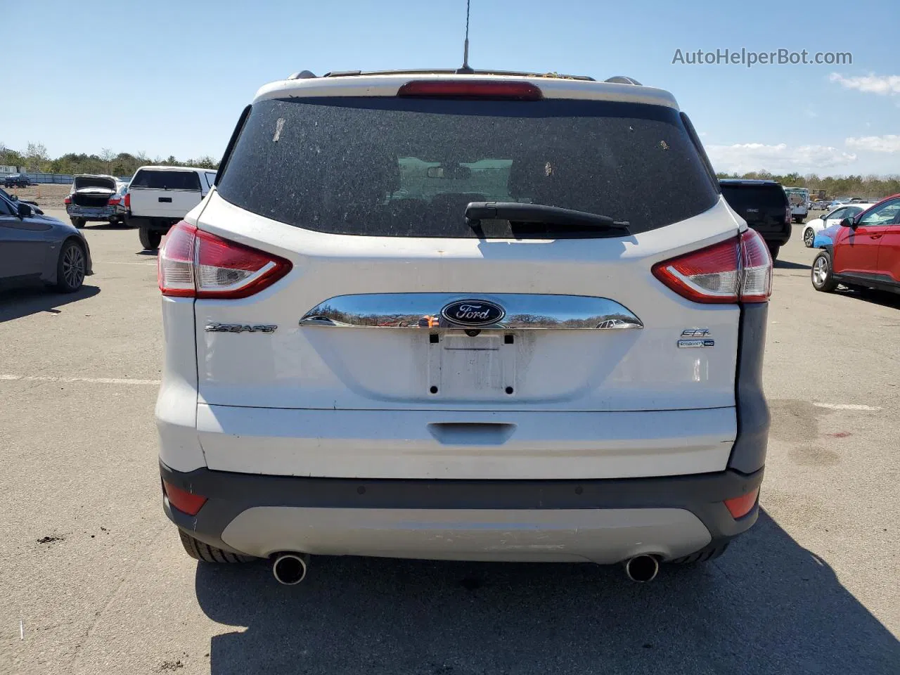 2013 Ford Escape Sel White vin: 1FMCU9HX6DUB76231