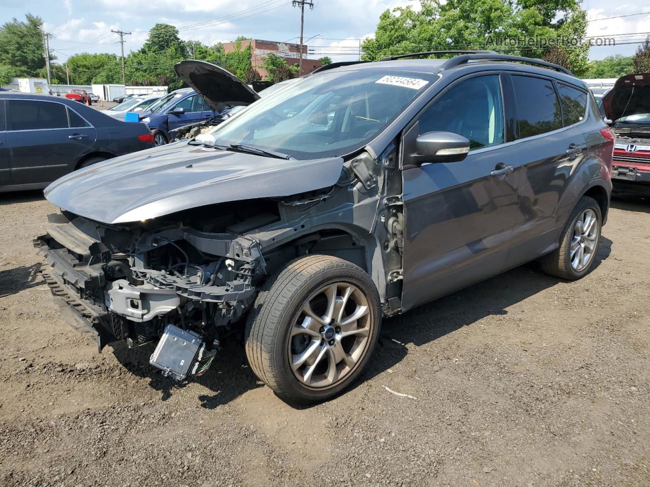 2013 Ford Escape Sel Gray vin: 1FMCU9HX7DUC06885