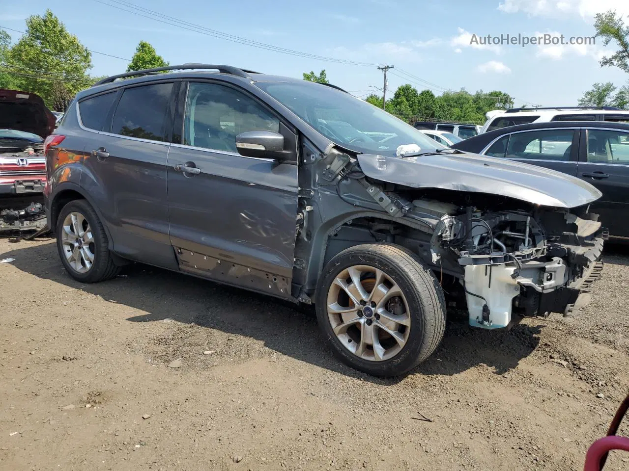 2013 Ford Escape Sel Gray vin: 1FMCU9HX7DUC06885