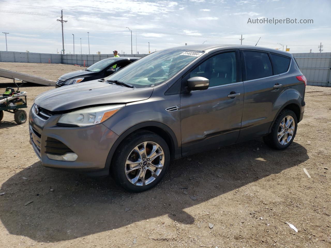 2013 Ford Escape Sel Gray vin: 1FMCU9HX9DUD54147