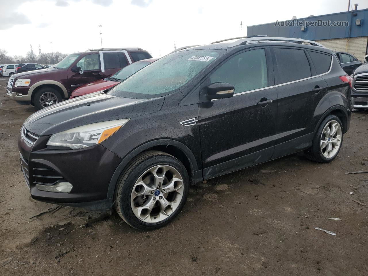 2013 Ford Escape Titanium Черный vin: 1FMCU9J90DUA08094