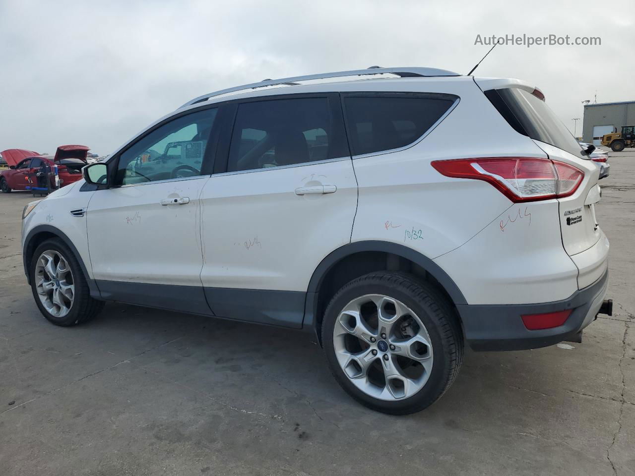 2013 Ford Escape Titanium White vin: 1FMCU9J90DUC24947