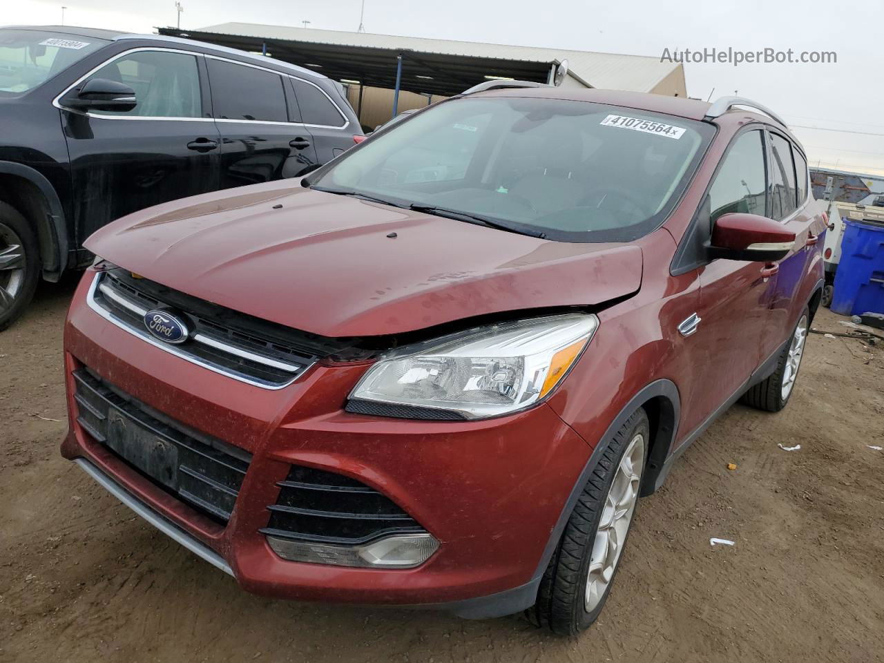 2014 Ford Escape Titanium Red vin: 1FMCU9J90EUD95120