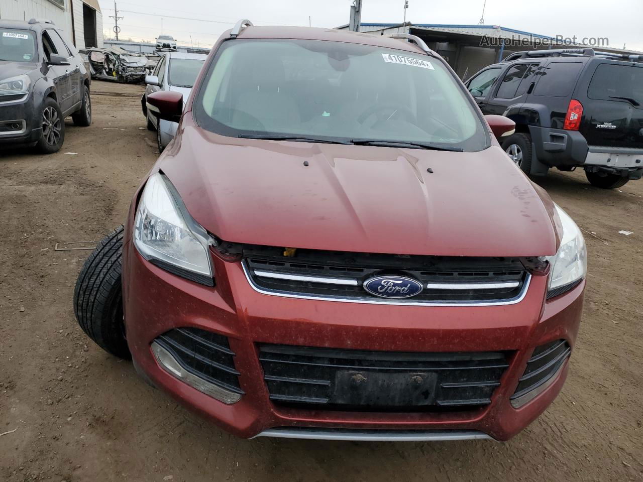 2014 Ford Escape Titanium Красный vin: 1FMCU9J90EUD95120